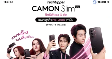 TECNO CAMON Slim 5G สวยพริ้งในบลิ้งเดียว คมชัดด้วย FlashSnap